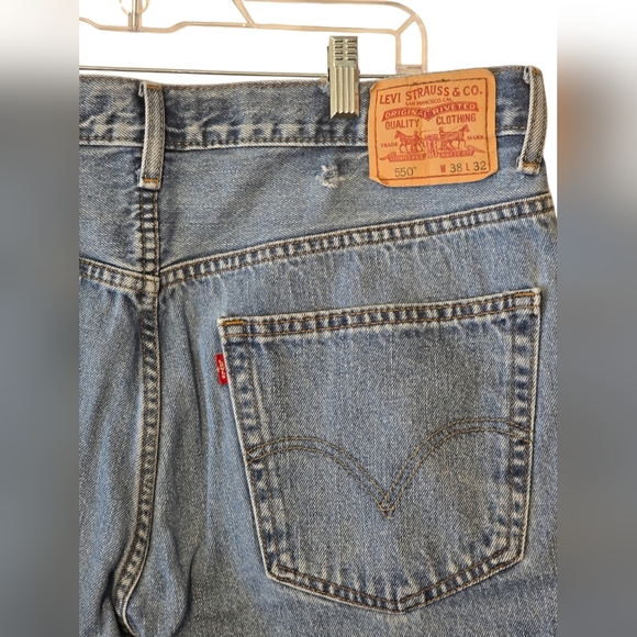 Levi's Men's Straight Fit Blue Jeans - Picture 5 of 6